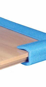 Skumprofil PE blå U 5 mm x 15 mm - 2m │ U-Profile Foam Edge Protector - pk a`560 m.