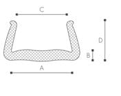 Skumprofil PE blå U 5 mm x 15 mm - 2m │ U-Profile Foam Edge Protector - pk a`560 m.