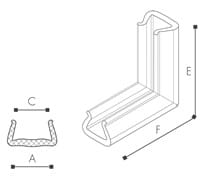 Hjørnebeskyttelse U-hjørne 80 mm x 100 mm │ U-profile Foam Corner - pk a`280 stk.