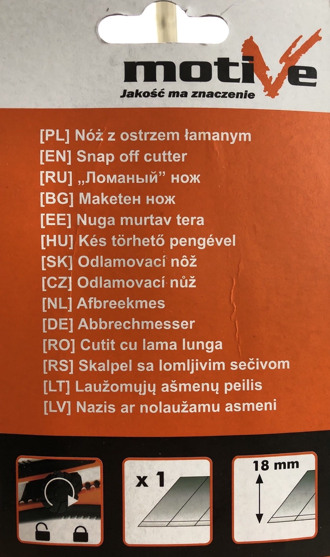 Universalkniv 18 mm med bryteblad