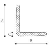 Skumprofil PE blå L 60 x 60 │ L-Profile Foam Edge Protector - pk a`600 m.