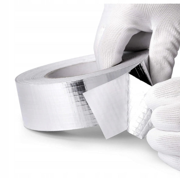 Aluminiumstape lerretsforsterket 50 mm x 50 m