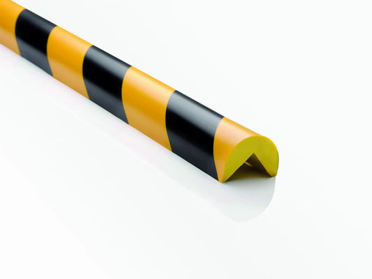 Advarsels og beskyttelsesprofil hjørne Gul/Sort A-Type │ Edge protection PU Foam Health and Safety Yellow/Black Corner - 1 m