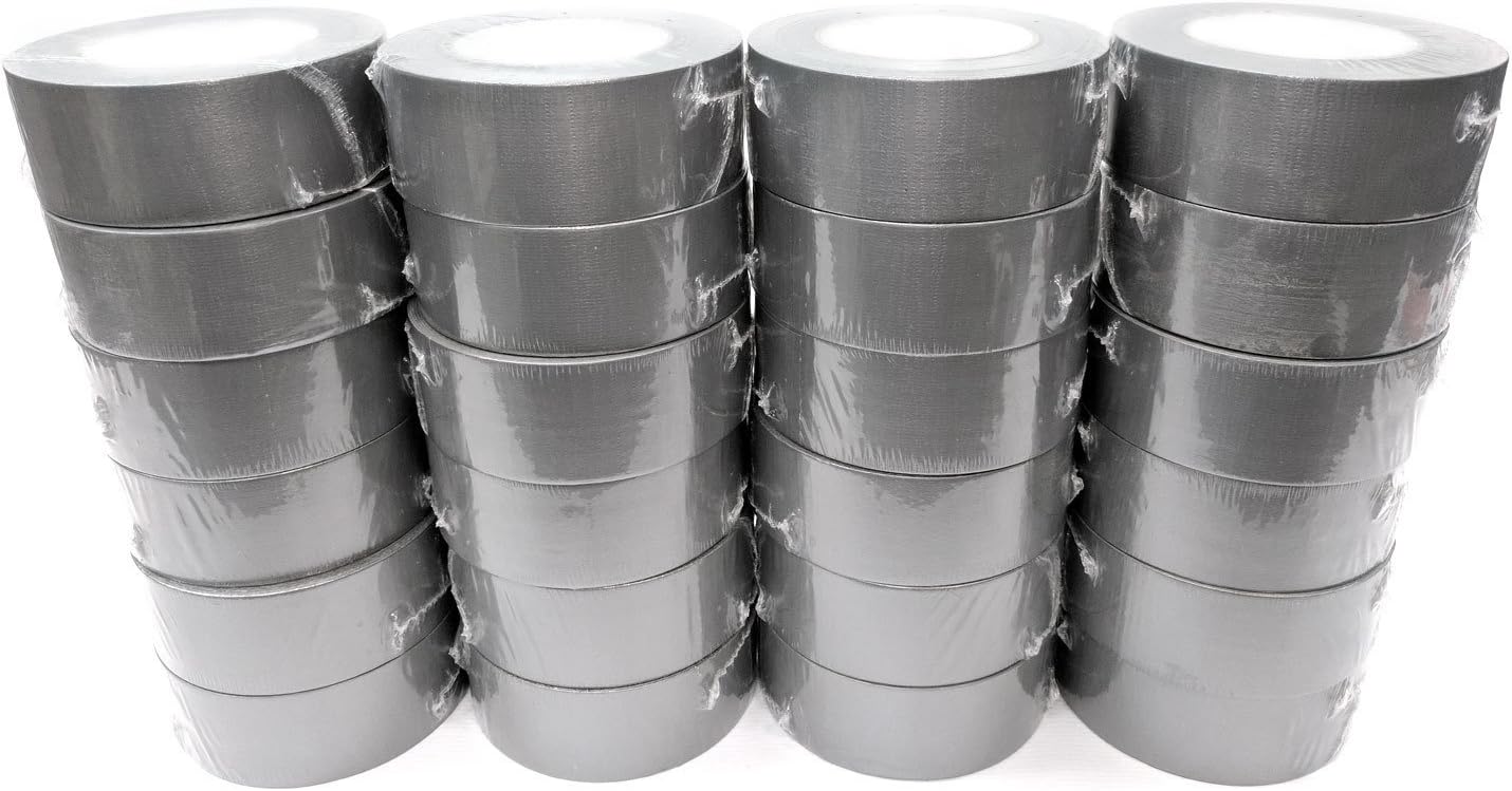 Duct Tape Sølv forsterket 50 mm x 50 m │ sett 24 stk.