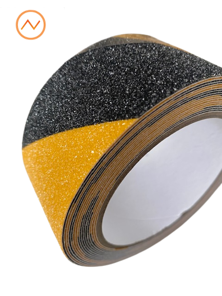 Sklisikker / Anti-skli tape Gul-Svart 50 mm x 5 m