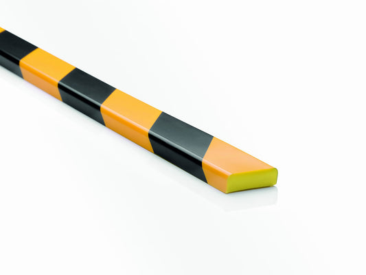 Advarsels- og beskyttelsesprofil hjørne Gul/Sort F-Type │ Edge protection PU Foam Health and Safety Yellow/Black Corner - 1 m