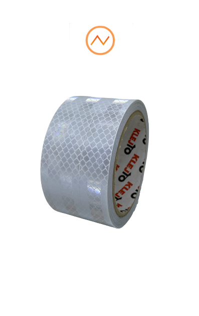 Reflekterende tape prismatisk hvit 50 mm x 5 m │ Selvklebende