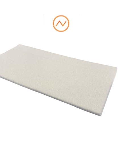Filtputer selvklebende hvit 100 mm x 200 m │ Gulvbeskyttelse - Filt Pads White
