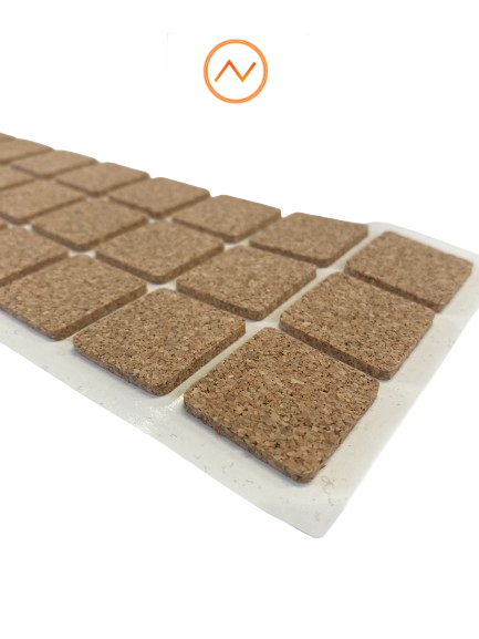 Filtputer selvklebende brun 28 mm x 28 mm │ Gulvbeskyttelse - Filt Pads Brown - sett 24 stk.