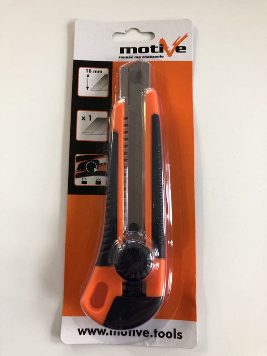 Universalkniv 18 mm med bryteblad │ Break blade knife with rubber grip