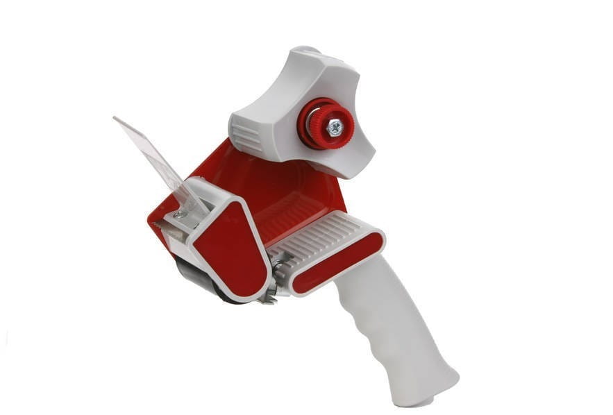 Tapedispenser Plast Rød 50 mm │  Hånddispenser - Handheld Red Tape Dispenser